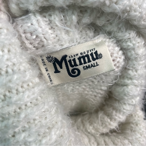 Show Me Mumu Womens Small Turtleneck Sweater Long Sleeve Off White - Picture 9 of 9